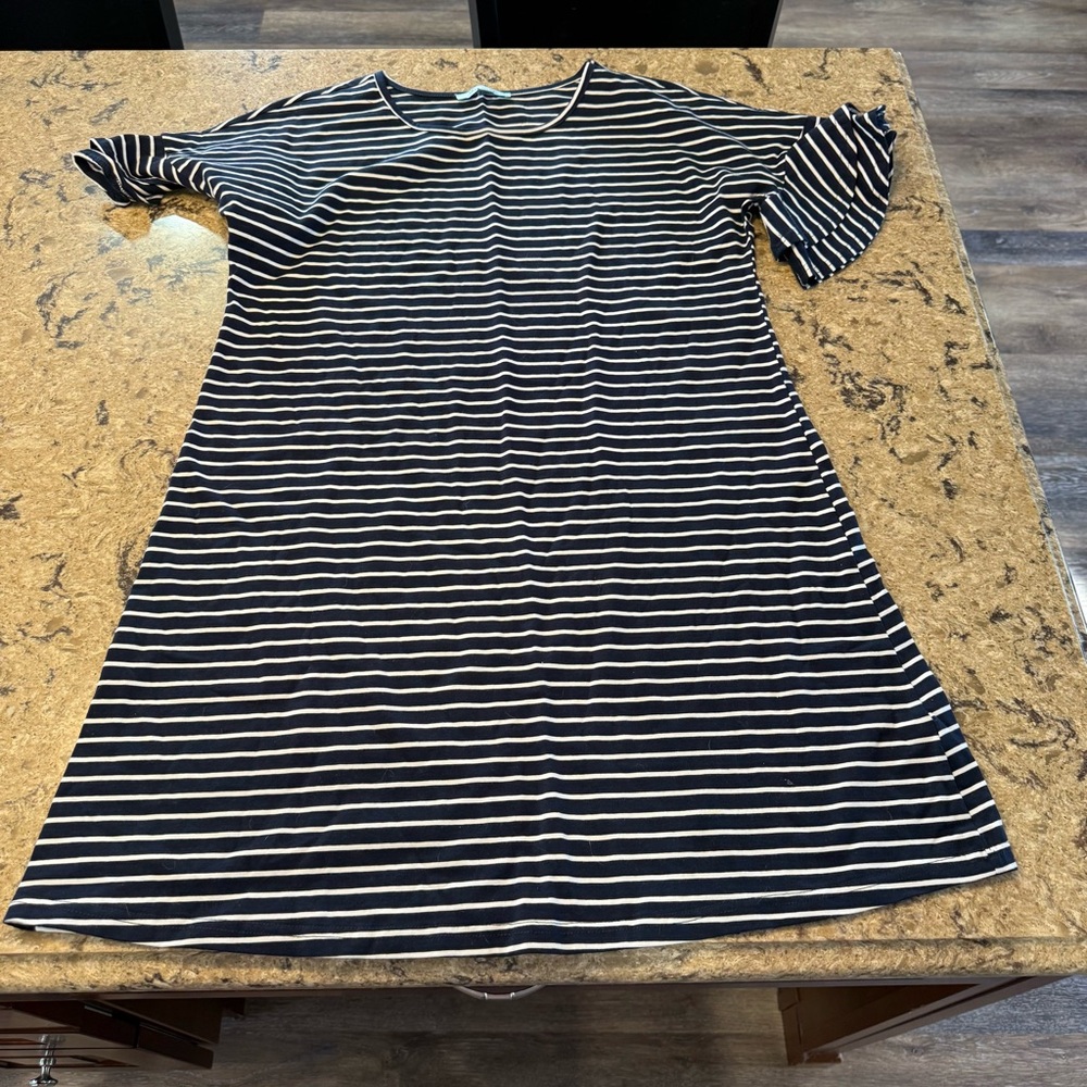 She + Sky Black and White Striped Dress